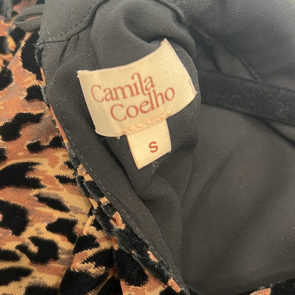Camila Coelho Kristi brown leopard print crop top - Picture 5 of 5